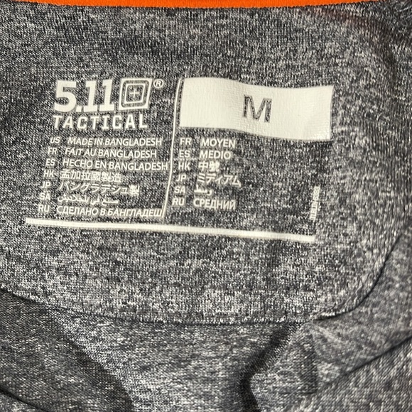 5.11 TACTICAL Men’s Paramount Polo Shirt Short Sleeve Grey Lightweight Medium - Picture 8 of 10